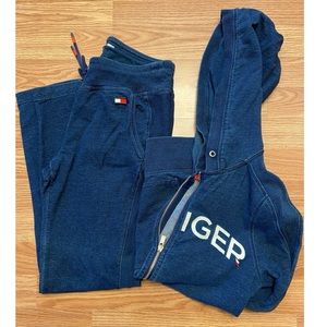 Tommy Hilfiger Sweat Suit Faux Denim Look